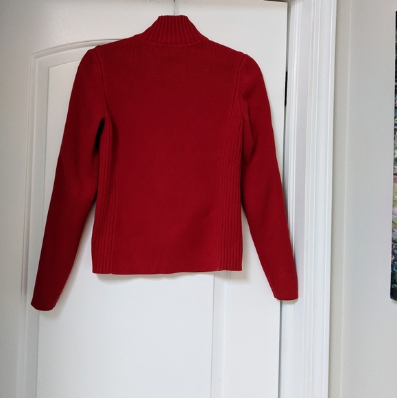 TOMMY HILFIGER Red Sweater Track Jacket - Picture 3 of 15